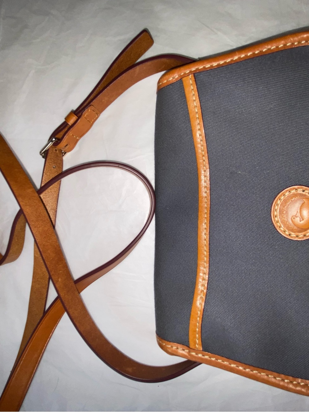Classic vintage  nylon canvas  Crossbody Bag by Dooney & Bourke